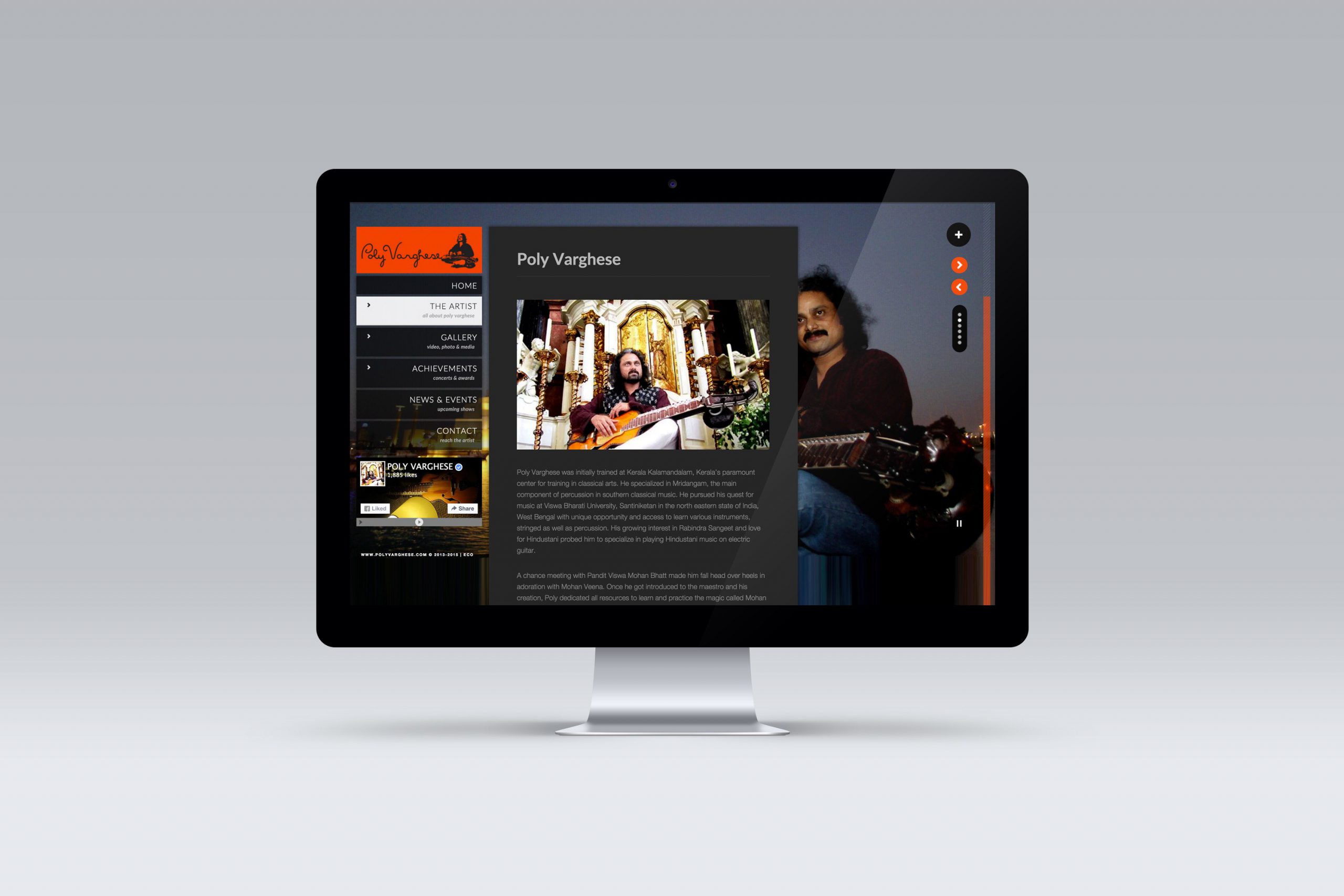 Musician website design