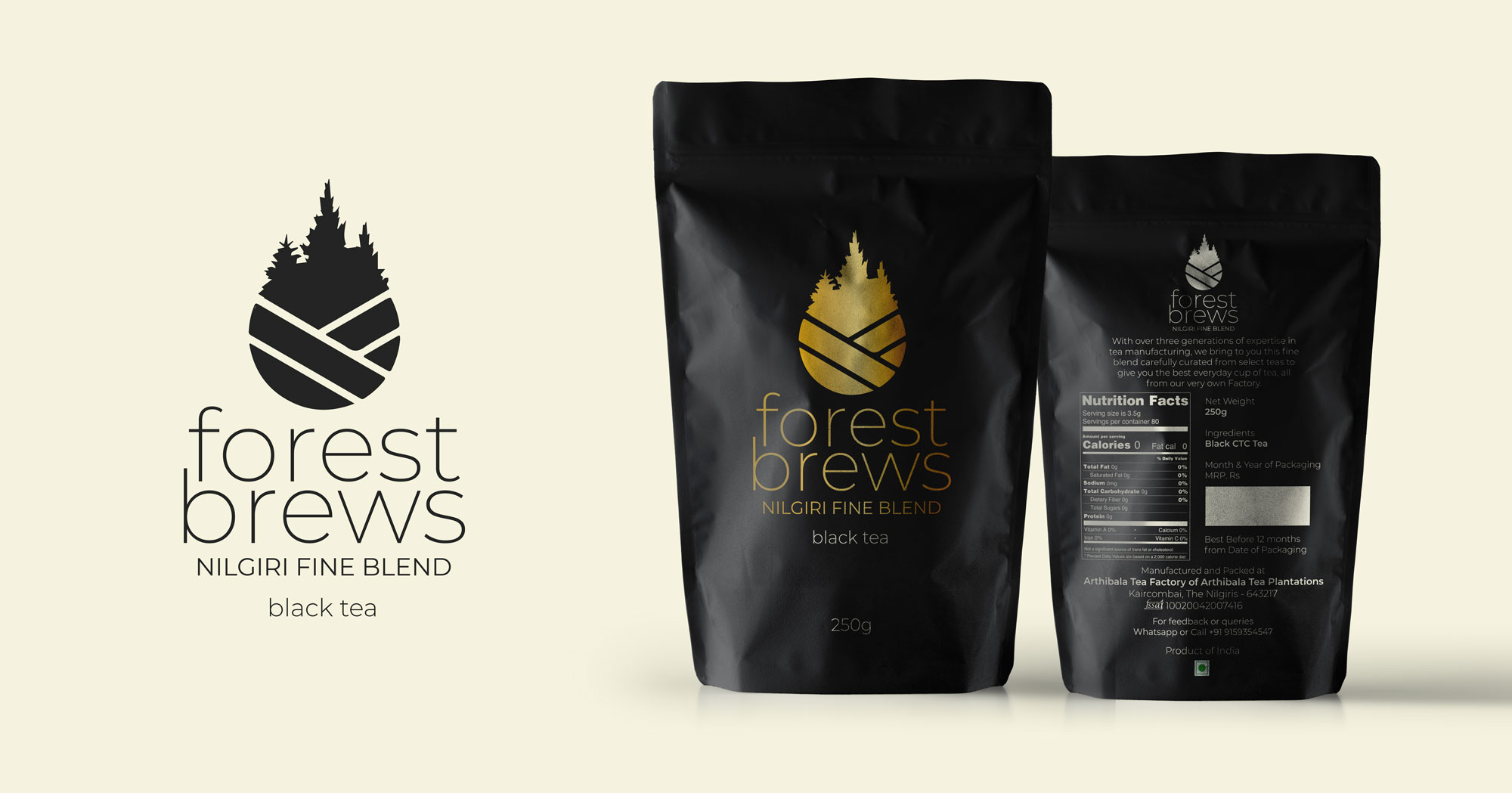 Branding concept for a tea brand based in Ooty